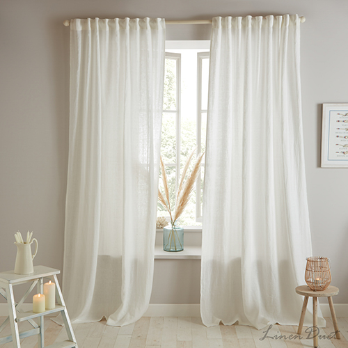 backtab linen curtains
